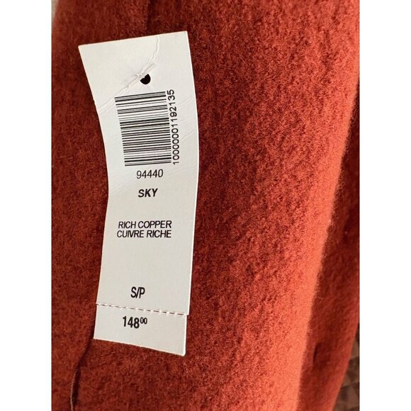 NWT Aritzia Sunday Best Rich Rust Color Merino Wool Shirt Jacket Small - Picture 6 of 8